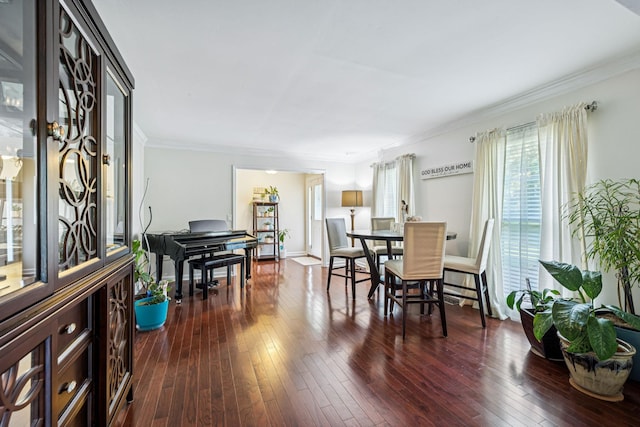 9505 Inavale Ln, Brentwood, TN 37027 - dining room with ornamental molding and dark wood-style flooring