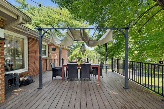 9505 Inavale Ln, Brentwood, TN 37027 - wooden terrace featuring outdoor dining area