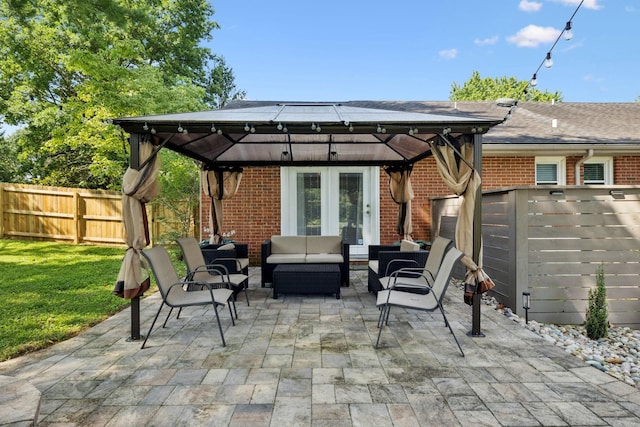 9505 Inavale Ln, Brentwood, TN 37027 - view of patio / terrace with a gazebo and an outdoor living space