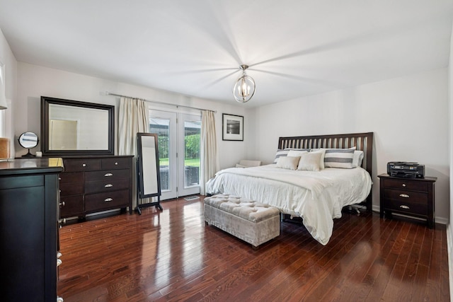 9505 Inavale Ln, Brentwood, TN 37027 - bedroom featuring access to outside and dark wood-type flooring