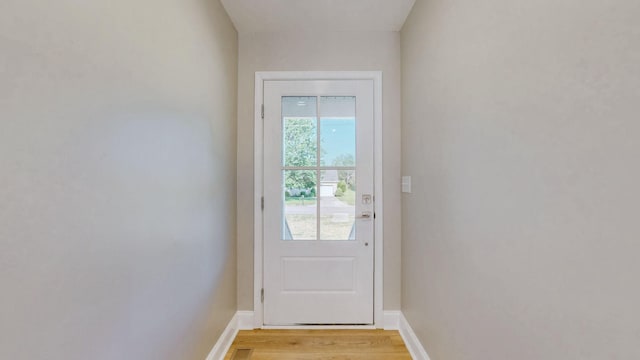 7313 Horn Tavern Ct, Fairview, TN 37062 - doorway to outside with baseboards and light wood-type flooring