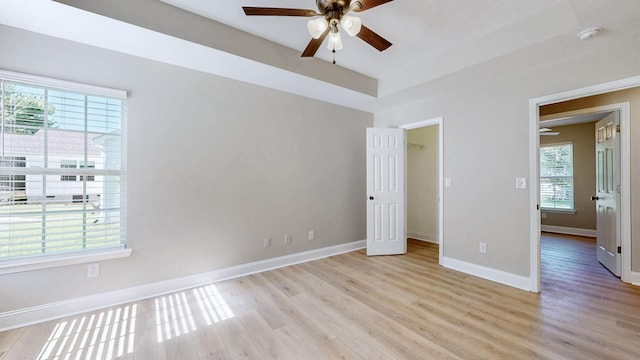 7313 Horn Tavern Ct, Fairview, TN 37062 - spare room featuring ceiling fan, light wood-type flooring, and a smoke detector