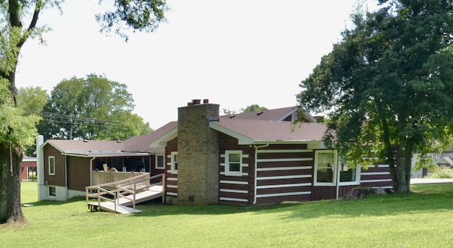 1355 Westfield Rd, Dickson, TN 37055 - rear view of property with a chimney and a yard