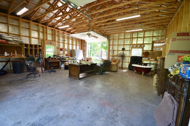 1355 Westfield Rd, Dickson, TN 37055 - garage featuring a ceiling fan