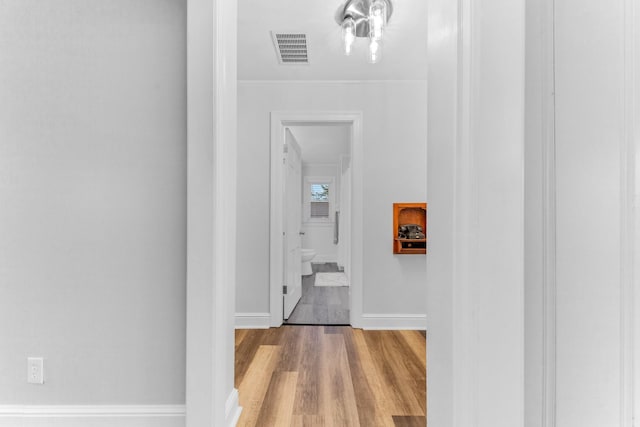 1200 Mill St, Pulaski, TN 38478 - corridor featuring wood finished floors and crown molding
