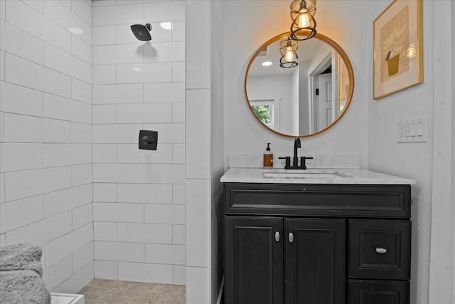 1030 Upper Creek Rd, Vanleer, TN 37181 - bathroom with vanity and tiled shower