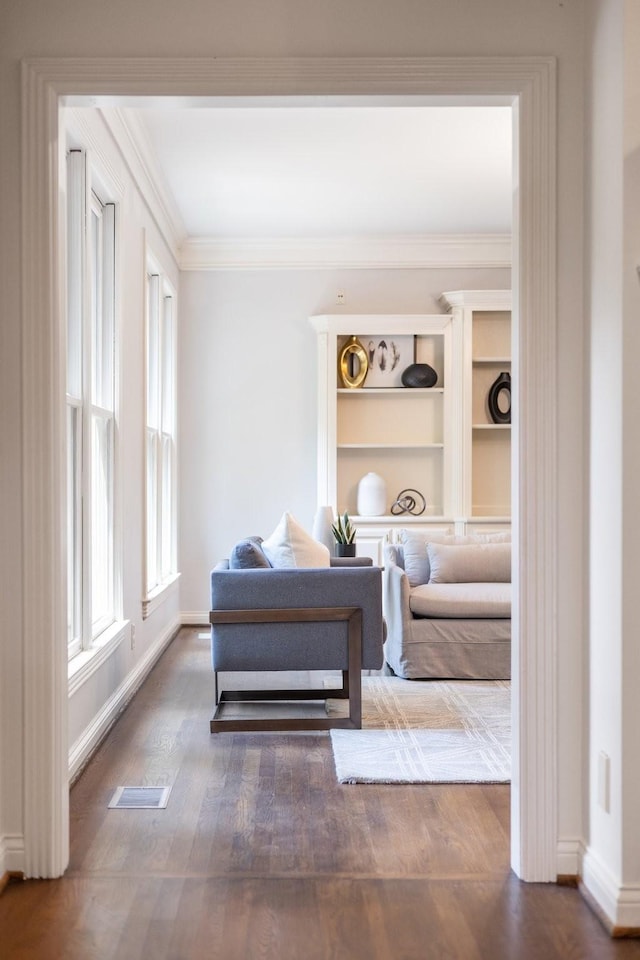7075 Willowick Dr, Brentwood, TN 37027 - sitting room featuring crown molding and wood finished floors