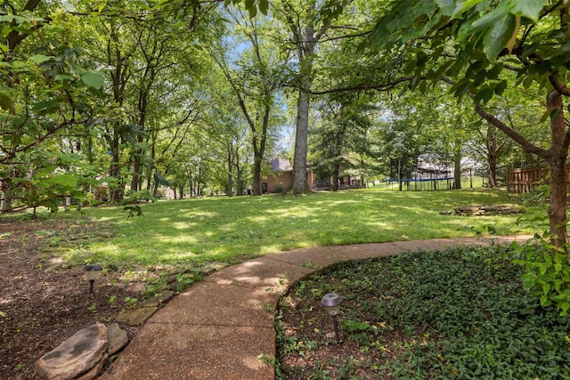 7075 Willowick Dr, Brentwood, TN 37027 - view of yard featuring a trampoline