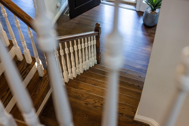 7075 Willowick Dr, Brentwood, TN 37027 - stairs with wood finished floors