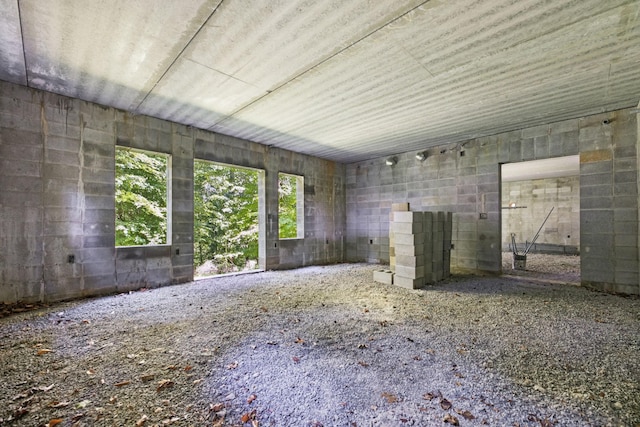 432 Slow Roll Dr, Chapmansboro, TN 37035 - unfurnished room with concrete block wall