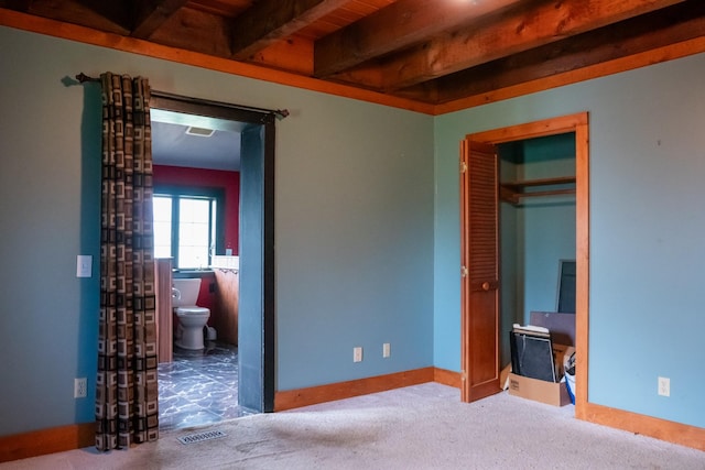 7030 Dodson Branch Rd, Cookeville, TN 38501 - bedroom featuring beam ceiling and ensuite bath