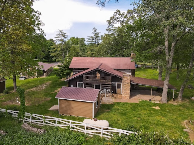 7030 Dodson Branch Rd, Cookeville, TN 38501 - rear view of house with a metal roof