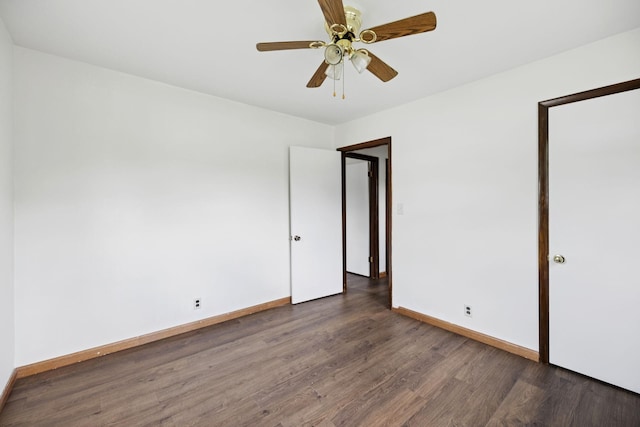 1421 Lakeview Rd, Clarksville, TN 37040 - unfurnished bedroom with wood finished floors and a ceiling fan