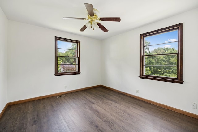 1421 Lakeview Rd, Clarksville, TN 37040 - unfurnished room with plenty of natural light, wood finished floors, and ceiling fan