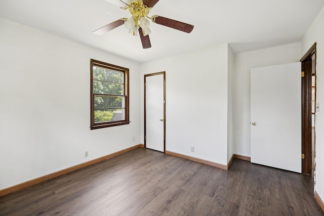 1421 Lakeview Rd, Clarksville, TN 37040 - unfurnished bedroom with wood finished floors and a ceiling fan