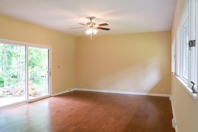 745 Contraband Ln, Cookeville, TN 38501 - spare room featuring dark wood-style flooring and ceiling fan