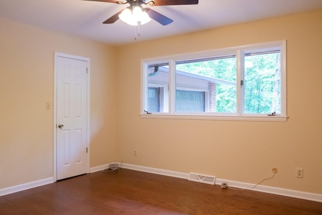 745 Contraband Ln, Cookeville, TN 38501 - spare room featuring dark wood-style flooring and a ceiling fan