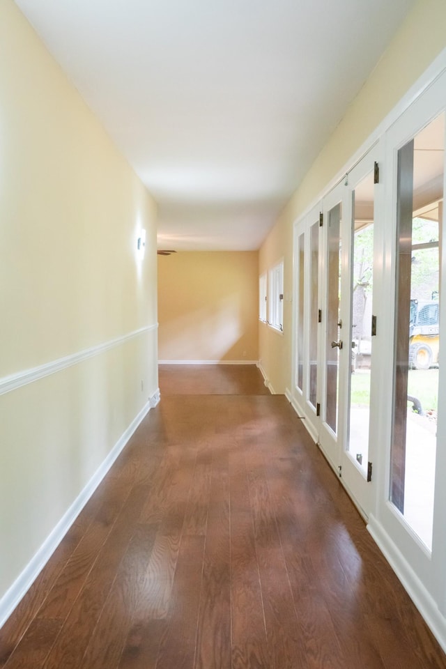 745 Contraband Ln, Cookeville, TN 38501 - hallway with wood finished floors and french doors