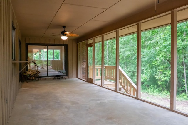 745 Contraband Ln, Cookeville, TN 38501 - unfurnished sunroom featuring ceiling fan