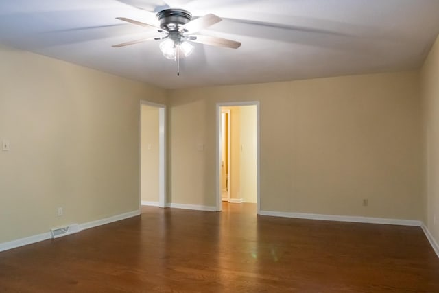 745 Contraband Ln, Cookeville, TN 38501 - spare room with ceiling fan and dark wood-type flooring