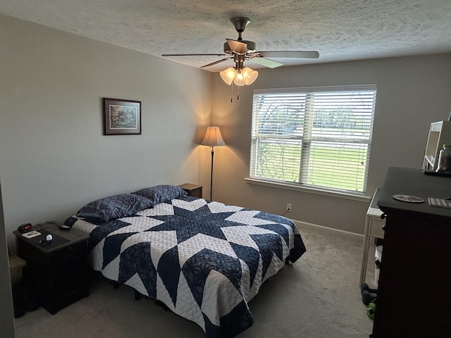 4437 Sunday Silence Way, Murfreesboro, TN 37128 - carpeted bedroom with a textured ceiling and a ceiling fan