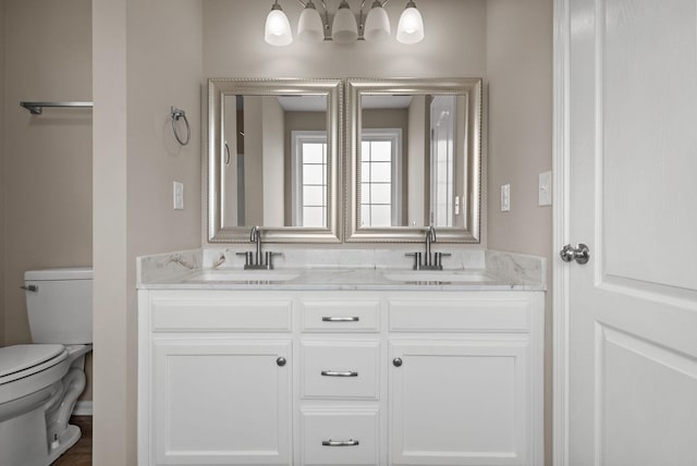 3798 Bret Dr, Clarksville, TN 37040 - bathroom featuring double vanity and toilet