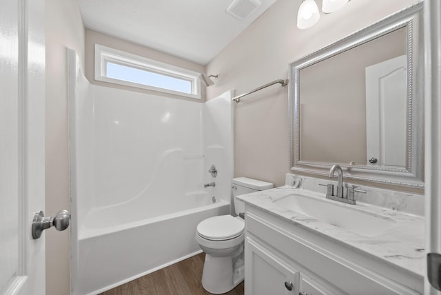 3798 Bret Dr, Clarksville, TN 37040 - bathroom with vanity, shower / washtub combination, and wood finished floors