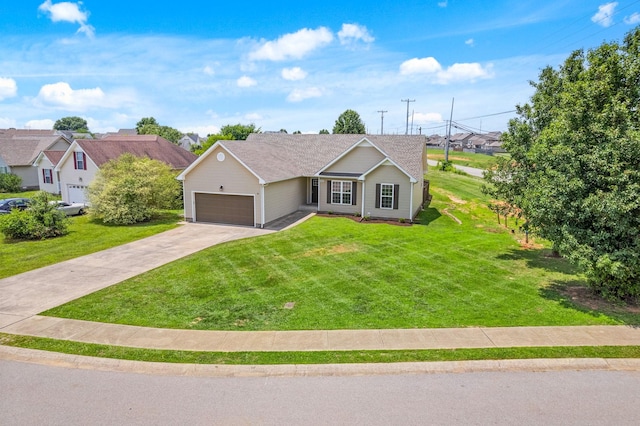 3798 Bret Dr, Clarksville, TN 37040 - single story home with an attached garage, concrete driveway, and a front lawn
