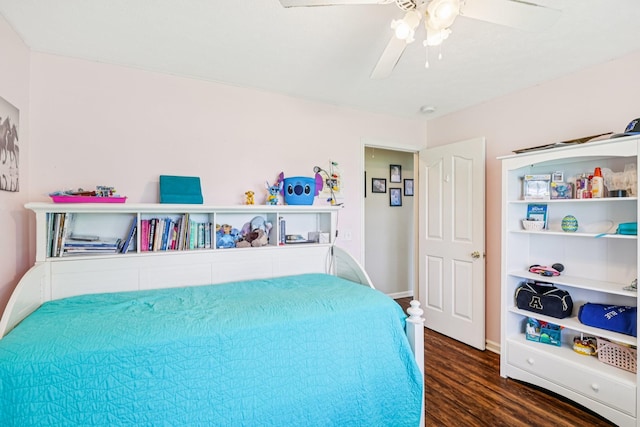 4505 Polaris Dr, Chapel Hill, TN 37034 - bedroom featuring dark wood-type flooring and ceiling fan