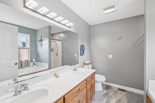 4505 Polaris Dr, Chapel Hill, TN 37034 - bathroom featuring double vanity, a bath, and curtained shower