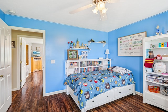 4505 Polaris Dr, Chapel Hill, TN 37034 - bedroom featuring wood finished floors and ceiling fan