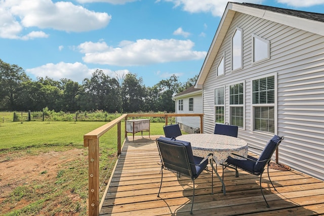 4505 Polaris Dr, Chapel Hill, TN 37034 - deck featuring a lawn and outdoor dining space