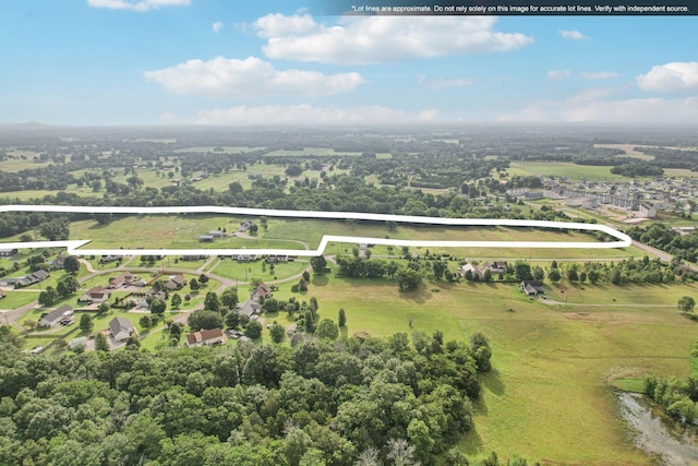4505 Polaris Dr, Chapel Hill, TN 37034 - aerial view of property and surrounding area with property boundaries highlighted and a tree filled landscape