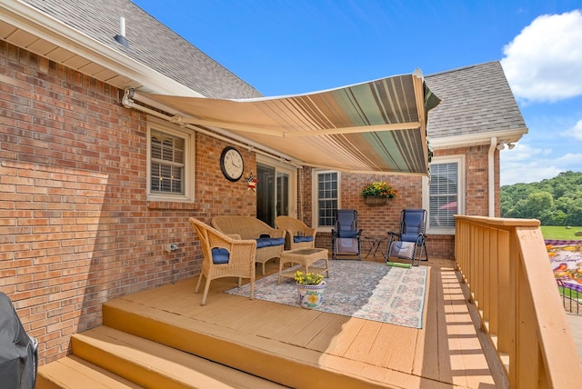 915 Rocky Hollow Rd, Erin, TN 37061 - wooden terrace featuring outdoor lounge area