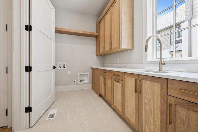 6315 Callie Ln, Brentwood, TN 37027 - laundry area featuring electric dryer hookup, hookup for a washing machine, plenty of natural light, and cabinet space