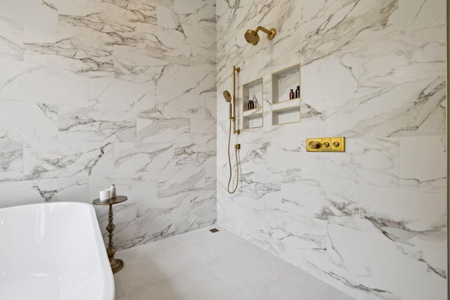 6315 Callie Ln, Brentwood, TN 37027 - full bath with a freestanding bath and a marble finish shower