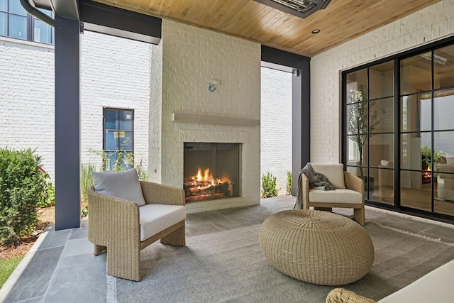 6315 Callie Ln, Brentwood, TN 37027 - view of patio featuring an outdoor brick fireplace
