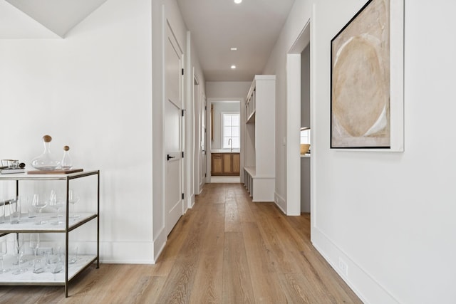 6315 Callie Ln, Brentwood, TN 37027 - hall featuring light wood-style floors and recessed lighting
