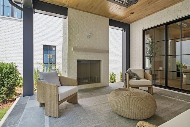6315 Callie Ln, Brentwood, TN 37027 - view of patio with an outdoor brick fireplace