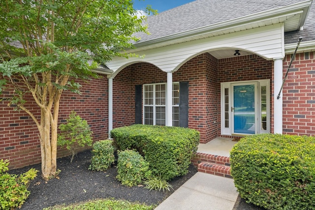 3455 Esquire Dr, Murfreesboro, TN 37130 - entrance to property featuring a shingled roof and brick siding