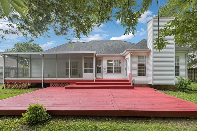 3455 Esquire Dr, Murfreesboro, TN 37130 - wooden terrace featuring a sunroom