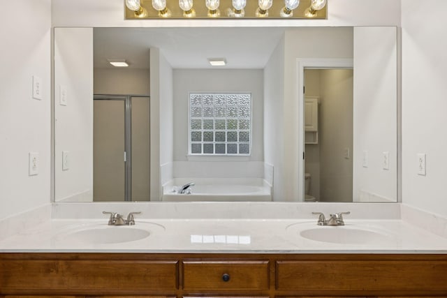 3455 Esquire Dr, Murfreesboro, TN 37130 - full bath featuring double vanity, a garden tub, and a stall shower