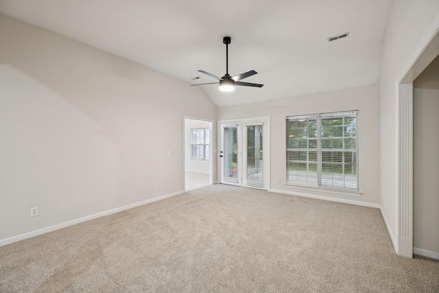 3455 Esquire Dr, Murfreesboro, TN 37130 - carpeted spare room with a ceiling fan, healthy amount of natural light, and lofted ceiling