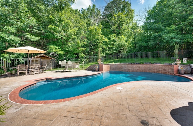 9732 Turnbridge Ct, Brentwood, TN 37027 - view of pool featuring a patio area, outdoor dining space, and a fenced backyard