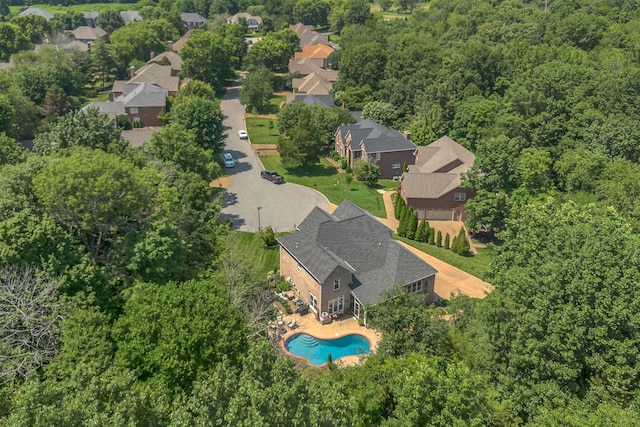 9732 Turnbridge Ct, Brentwood, TN 37027 - aerial perspective of suburban area with a pool
