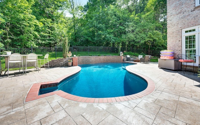 9732 Turnbridge Ct, Brentwood, TN 37027 - view of swimming pool featuring a patio, a fenced backyard, and view of scattered trees