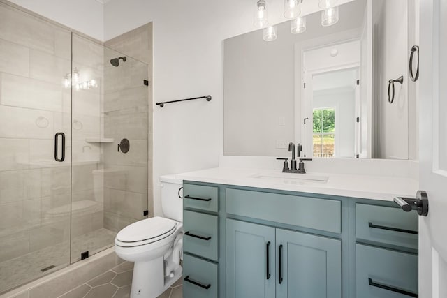 7428 Leelee Dr, Franklin, TN 37064 - full bathroom with a shower stall, vanity, and tile patterned floors