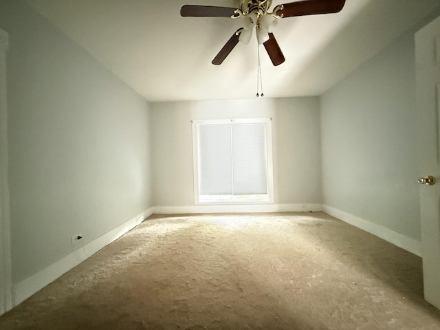 2844 Jarman Hollow Rd, Palmyra, TN 37142 - carpeted empty room with a ceiling fan and baseboards