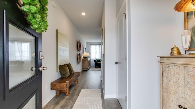 4910 Mowbray Way, Murfreesboro, TN 37129 - corridor with wood finished floors and recessed lighting