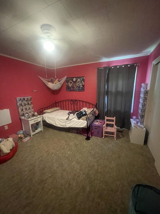 1212 Poplar Dr, Lawrenceburg, TN 38464 - bedroom featuring carpet flooring and crown molding